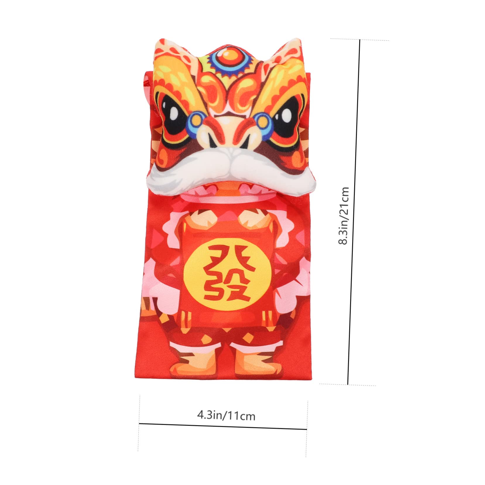PLAFOPE Year Red Envelope Purse for Cute Cloth Doll Bag with Straps Chinese Festival Pocket for present Giving and Celebrations Unique Festive Design