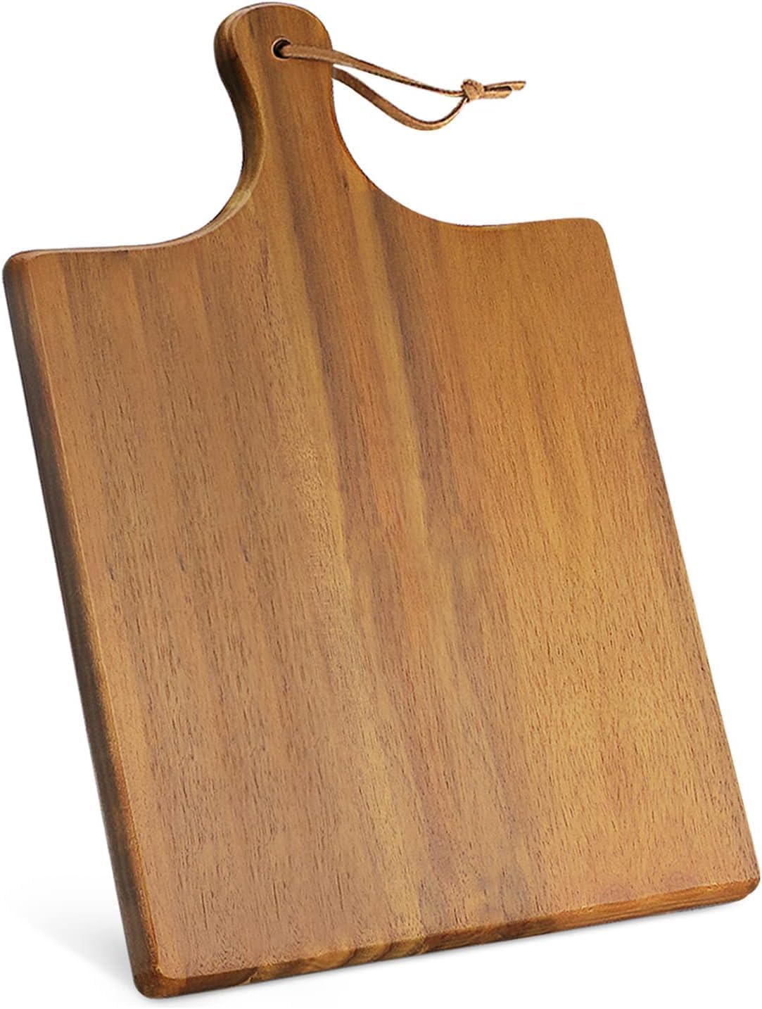 Cutting Boards for Kitchen, Acacia Wood Chopping Board for Chopping Meat, Vegetables, Fruits, Cheese, Knife Friendly, Serving Tray with Handle (Large)