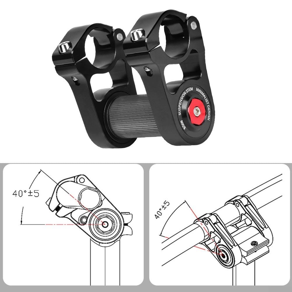 Potence Vélo Pliable 25.4mm pour amortisseur Double Potence Vélo