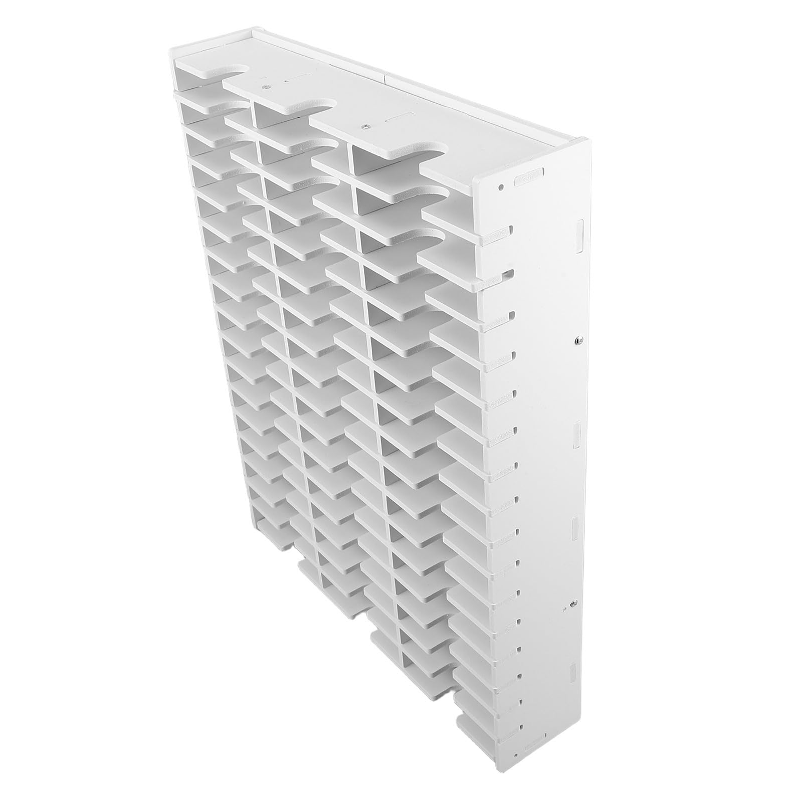 TOYANDONA Weiße Pvc Aufbewahrungsbox mit 51 Fächern Multifunktionales Design Einfach zu Montieren für Stempelkissen und Büroorganisation dem Schreibtisch