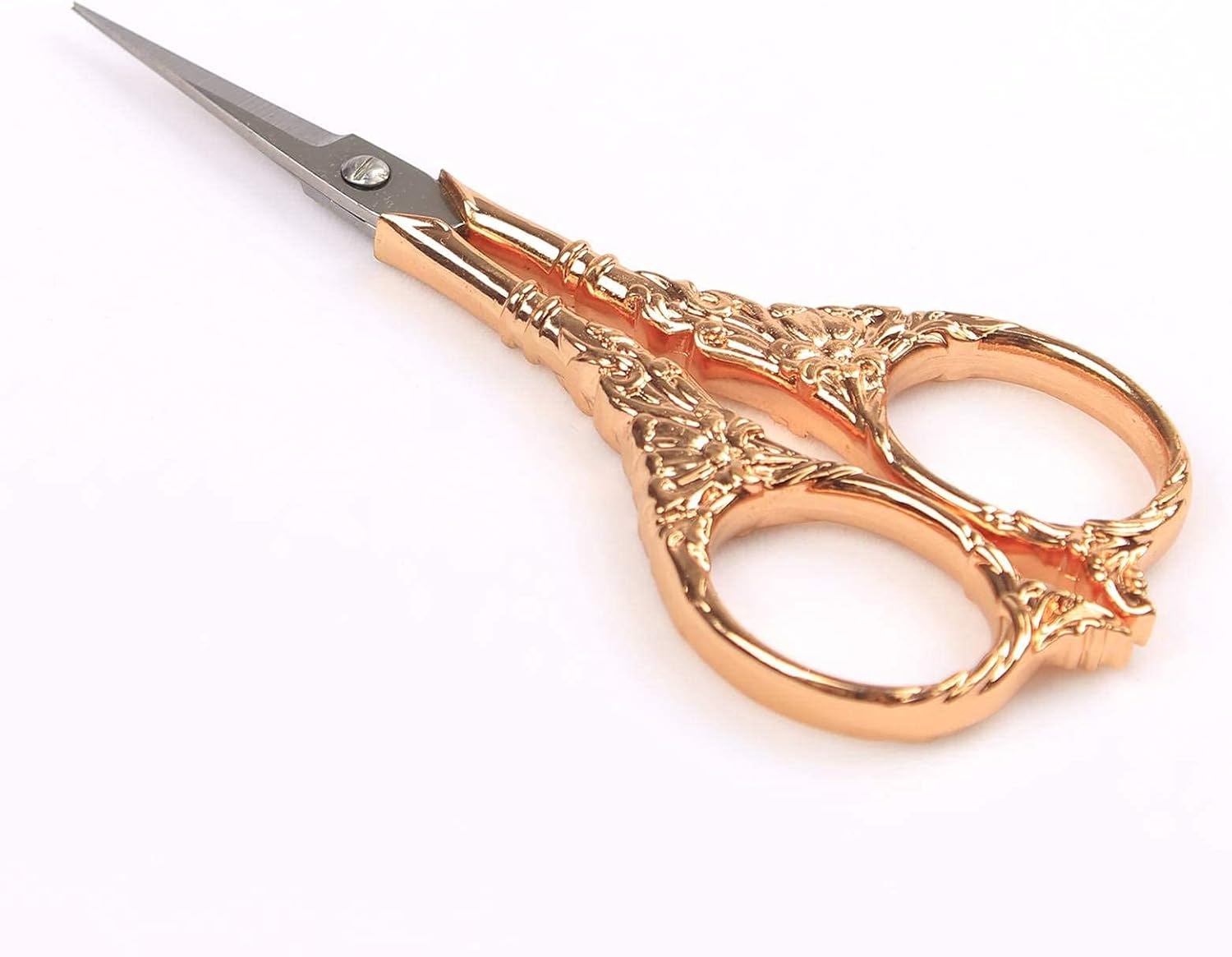 BIHRTC Vintage European Style Scissors Stainless Steel for Cross Stitch Cutting Embroidery Sewing Handcraft Craft Art Work DIY Tool(Rose Gold) image 5