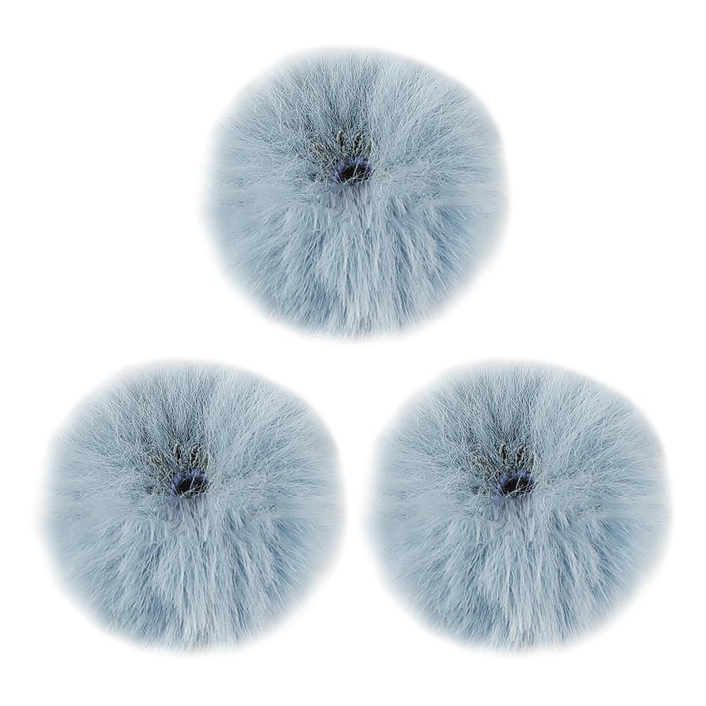 GSHLLO 3 Pcs Furry Lavalier Microphone Wind Muff Mic Protection Cover Windshields Mini Lapel Mic Windscreen Small Fur Mic Wind Screen Microphone Pop Filter Cover Blue