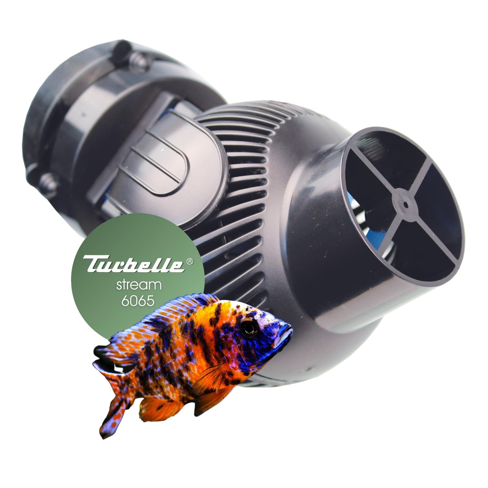 TUNZE Strömungspumpe Turbelle Stream 6065 I Pumpe mit 6500l/h Strömungsleistung I Propellerpumpe mit Magnet Holder & Silence Klemme bis 15mm Glasstärke I Wasserpumpe für Süßwasser-Aquarium