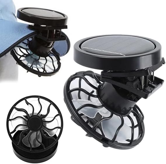 Viupolsor 1PCS Portable Mini Solar Powered Fan Climbing Cooling Fan Camps Wilderness Hand Hat Cap Fan