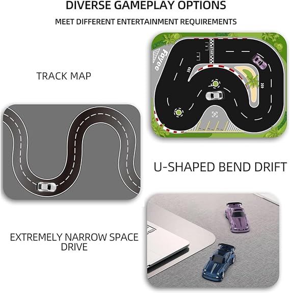 1: 64 Scale Desktop RC Drift Car, 15Km/h 4WD High Speed RTR Mini Racing Drifting Car with LED Lights, 2.4G Remote Control Racing Vehicles Hobby Gift for Adults
