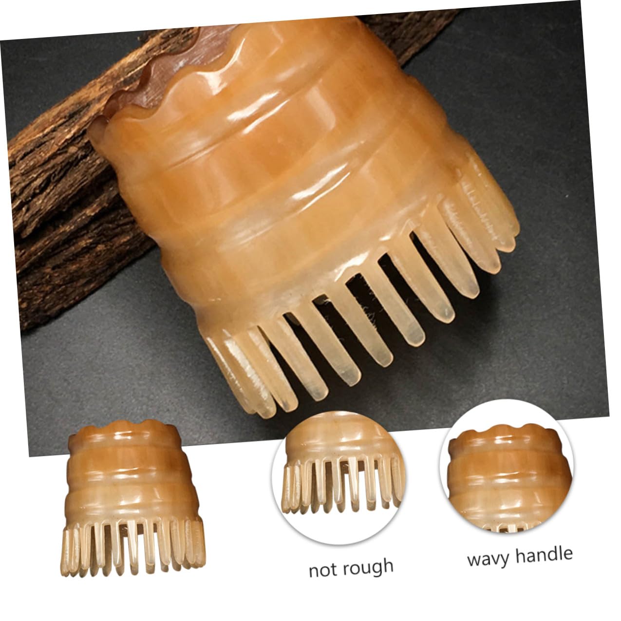 VALICLUD Masajeador de Cuero Cabelludo Peine de Plástico Natural para Lavado de Cabello, Cepillo de Champú Hecho a Mano para Masaje Relajante y Estimulación Capilar Color Aleatorio