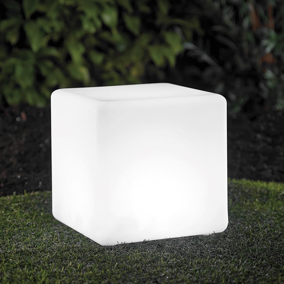 MeLiTec Solarlampe Bodenbeleuchtung Garten Balkon Terrasse Solar-Leuchte Farbwechsel 8h Leuchtdauer Akku Kunststoff Würfel