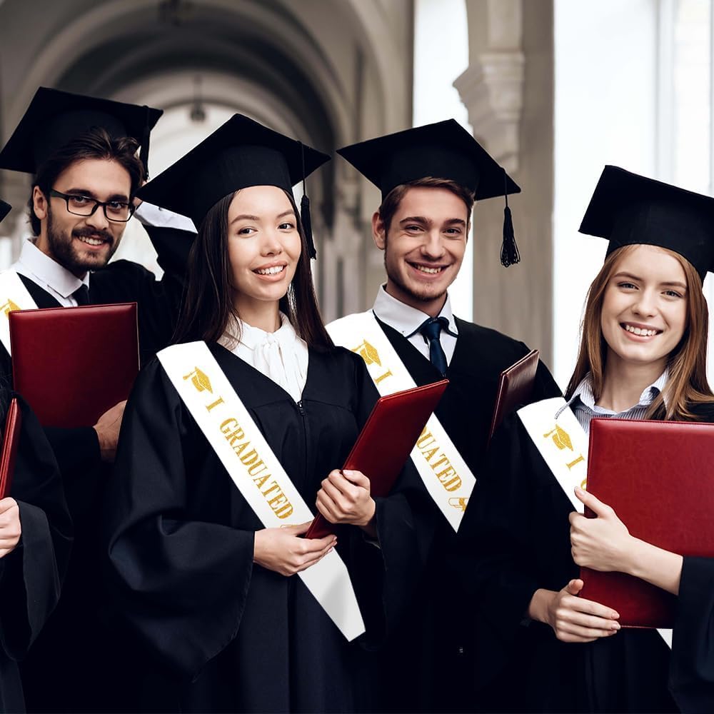 Graduation Sash 2025 Graduation Stole 8PCS White Graduation Decorations Class Of 2025 Graduation Party Decor Graduate Sash Graduation Stuff Graduation Decor Graduation Decoration For Graduation 2025 - Image 6