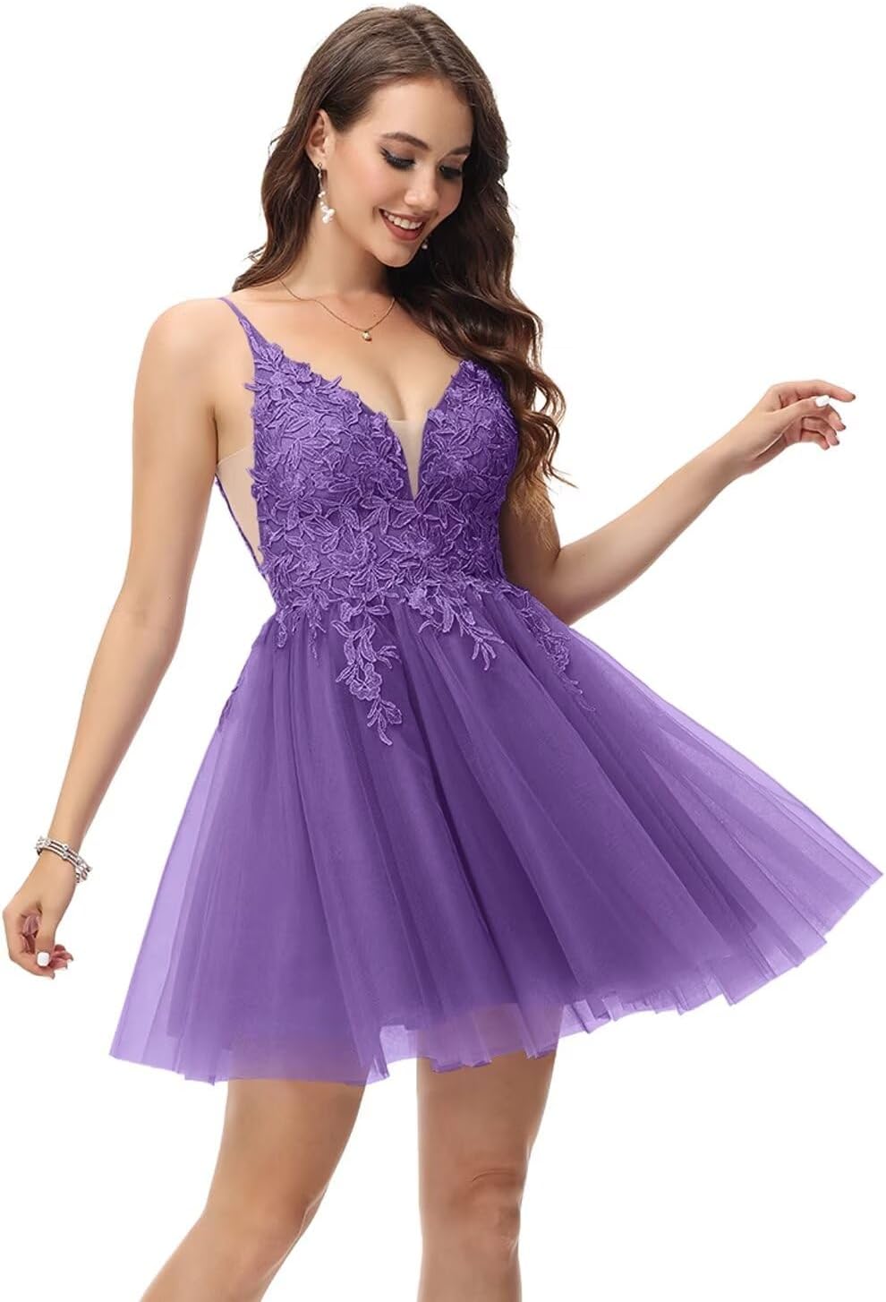 Xijun Lace Appliques Homecoming Dresses 2024 V Neck Jamaica | Ubuy