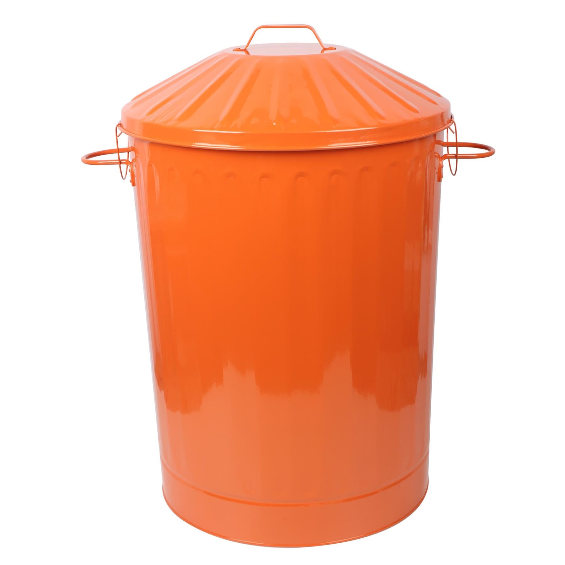 simpa 60L Colourful Vintage Style Metal Tapered Dustbins & Lids - Pink 62cm (H) x 38cm (Dia) — view 10