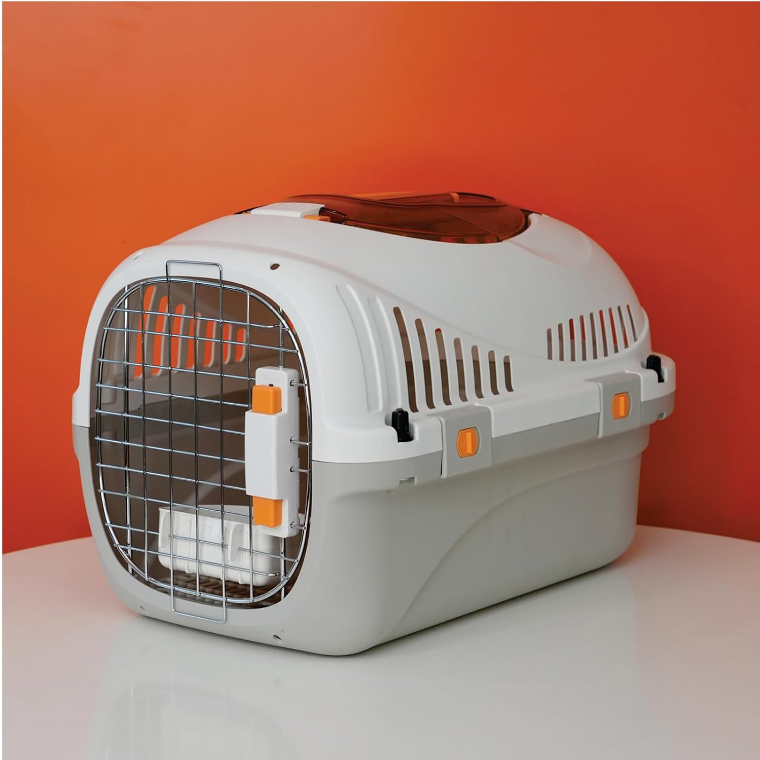 Airline Pet Carrier, Portable Dog Crate, Hard Shell Kennel for Cats & Small Dogs | 360° Ventilation & 4 Safety Locks | Car Travel, Outdoor Hiking & Air Cargo Approved