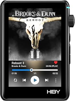 HiBy R3 II 2025 Hi-Res Audio Player - Dual DAC Chips, MQA Decoding, Qobuz/Tidal Player with Bluetooth 5.1, 3.5mm SE/4.4mm BAL Ports | Up to 2TB Expandable Storage