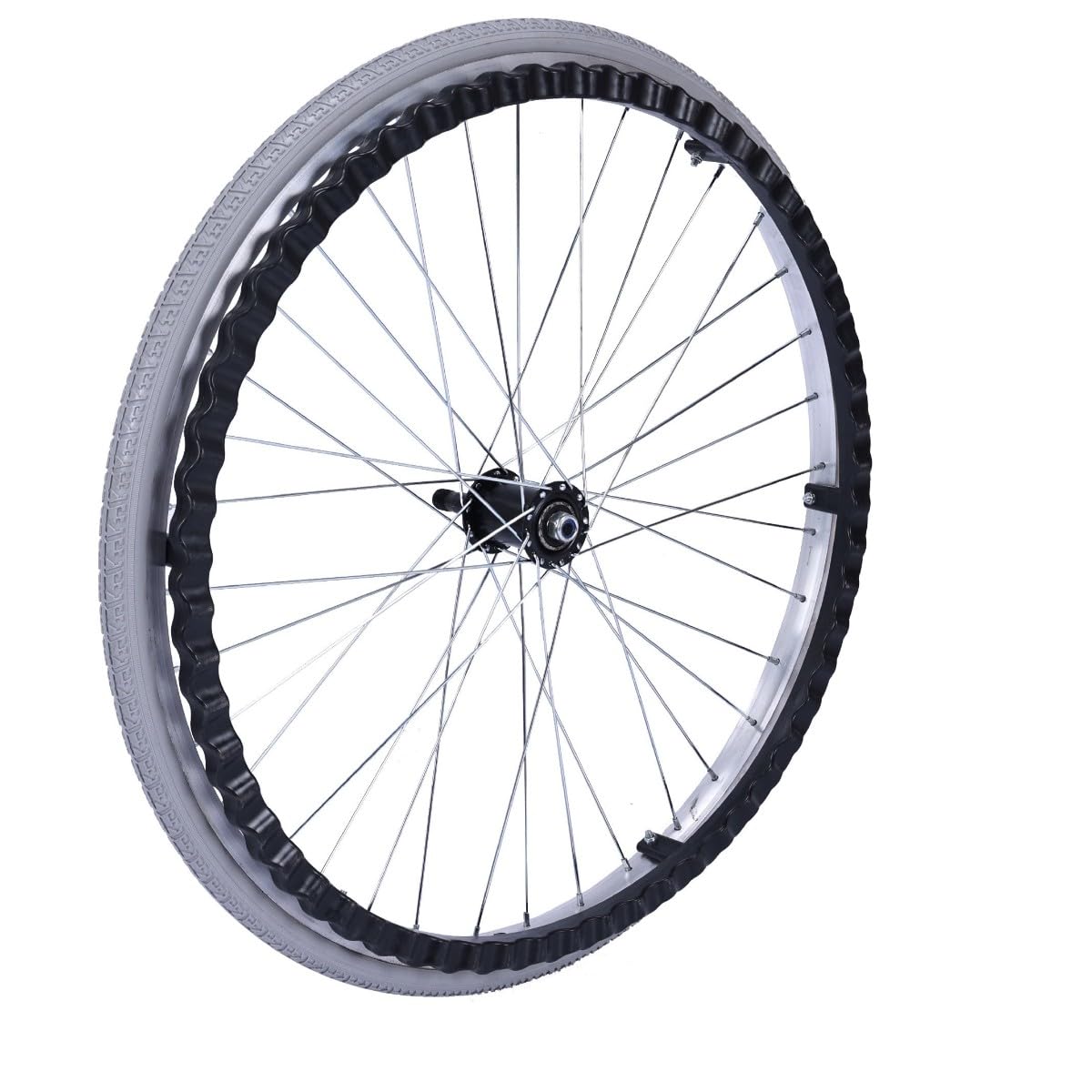 Tylne koła do wózka inwalidzkiego, 40/50/61.1 cm, zapasowe koła z aluminiową piastą i osią szybkiego zwalniania do ręcznych wózków inwalidzkich, trwałe i lekkie