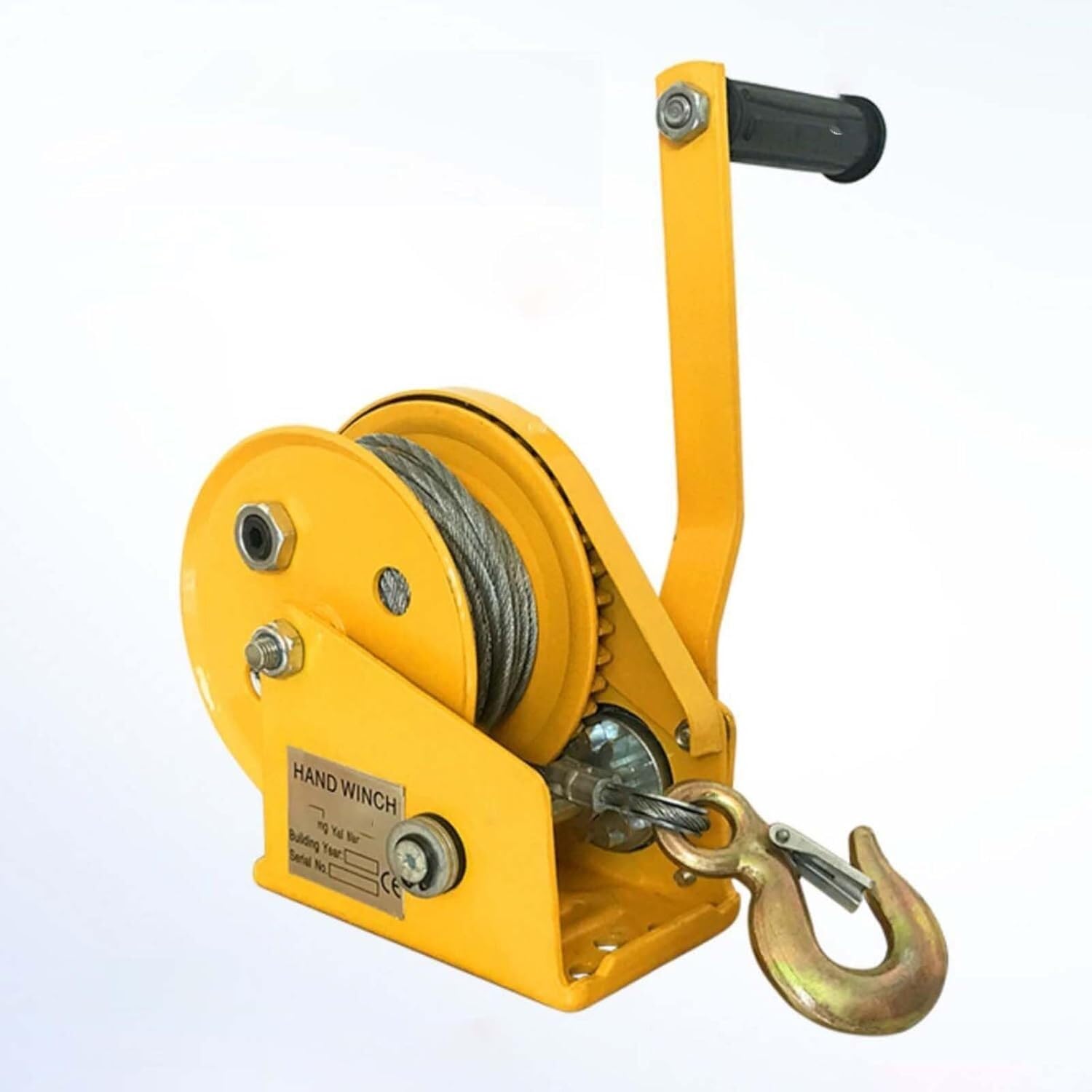 Gyeqxkt 1200Lbs Winch 20M(65Ft) Emergency Rescue Tripod Hand Winch Crank - Heavy Duty Manual Winch For Off-Road, Towing, And Recovery (1800Lbs Capacity, 30M Cable)