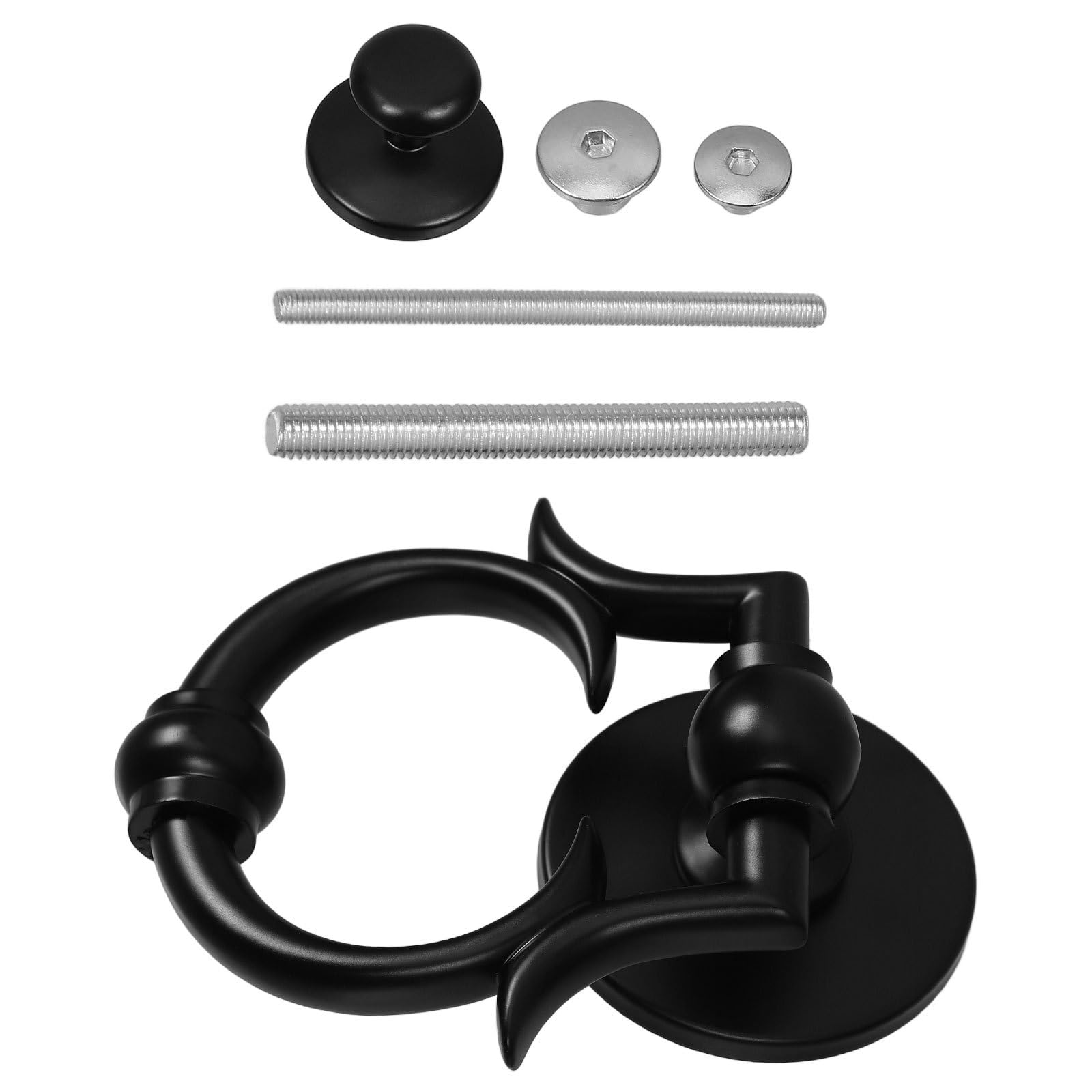 Llamador de puerta CRAFTHROU negro con sonido claro y aleación de zinc
