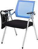 Stapelbarer Bürostuhl mit angenähtem Schreibtisch und ergonomischer Rückenlehne für Studenten und Konferenzräume