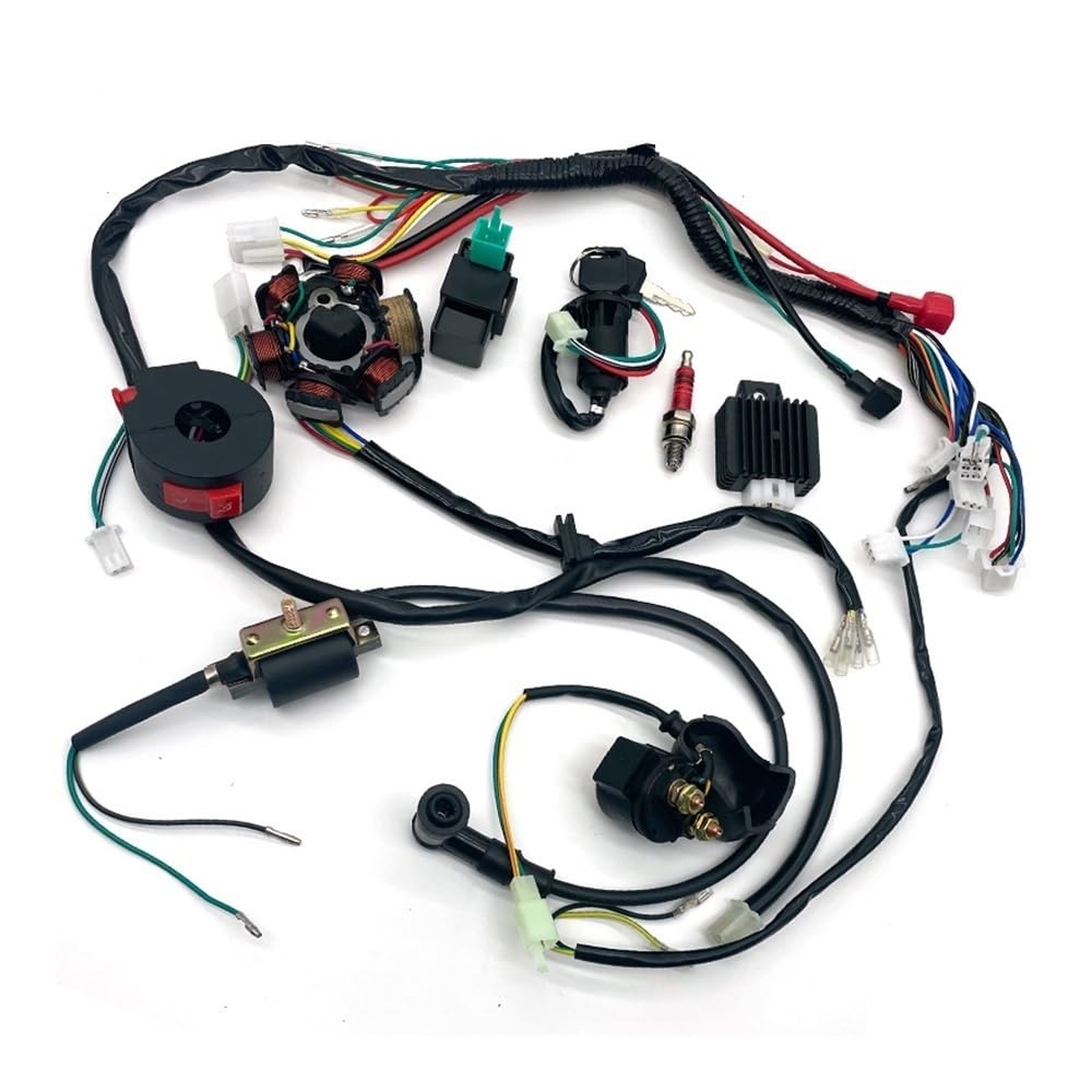 Arnés de cableado eléctrico completo encendido estator Cdi 6 bobinas para Atv para Quad para Pit Bike Buggy Go Kart 50cc 70cc 90cc 110cc 125cc