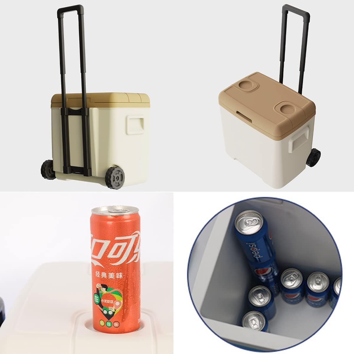Amazon | キャスター ハンドル付き 30L クーラーボックス 車載