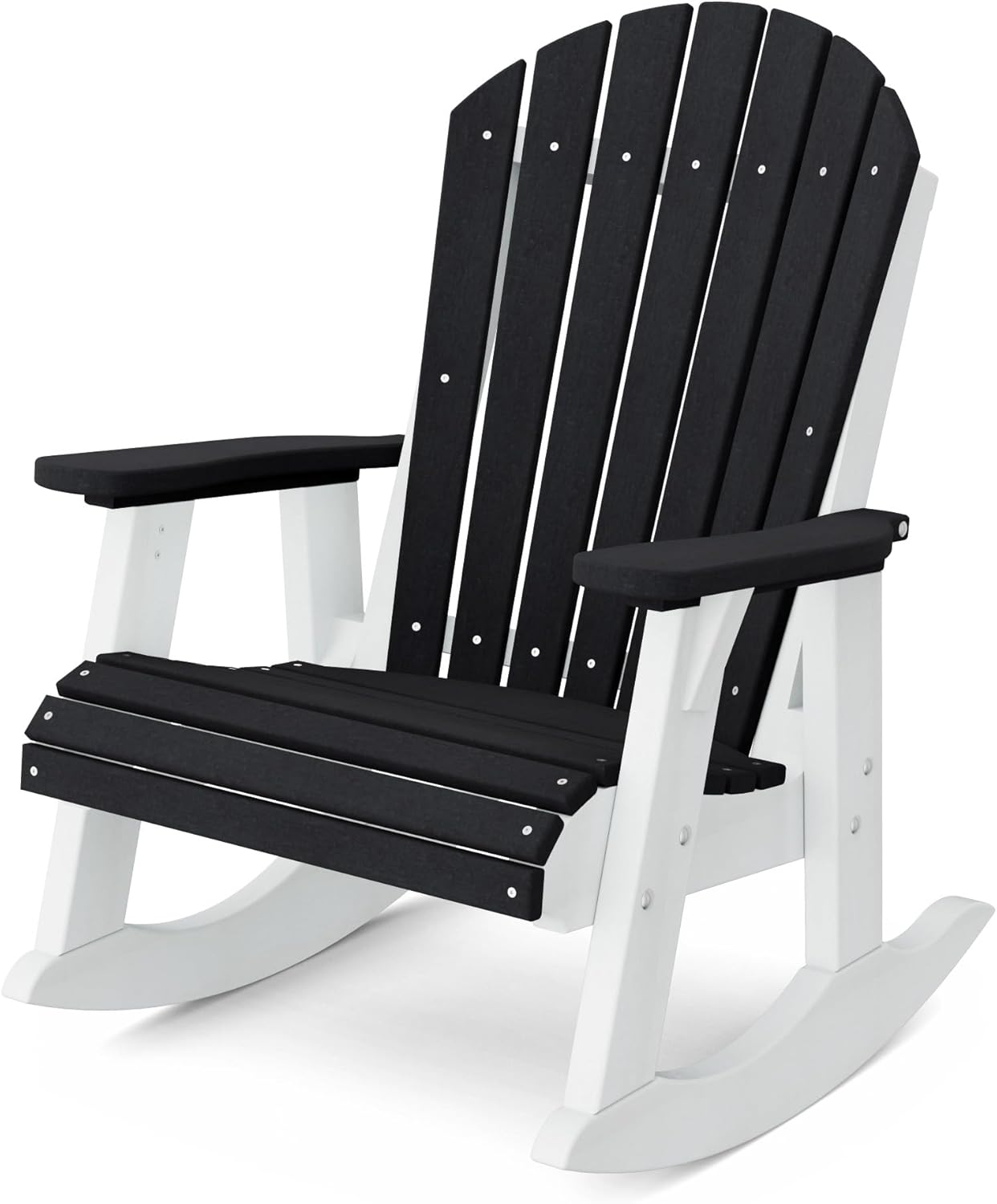 Wildridge Heritage Adirondack Rocking Chair, Turf Green - Outdoor Weather Resistant HDPE Rocking Chair for Patio, Deck, Fire Pit