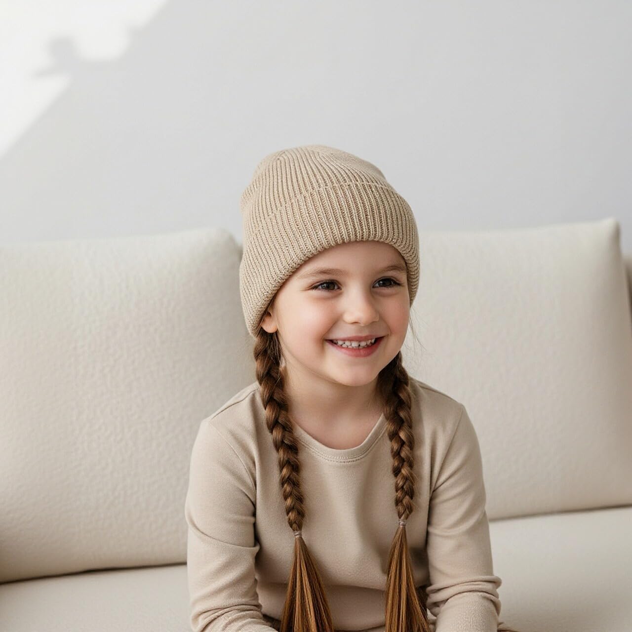 Hadetoto Cotton Baby Beanie Toddler Winter Hat Knit Boys Girls Warm Kids Beanies Skull Cap for 0-8 Years - Image 3