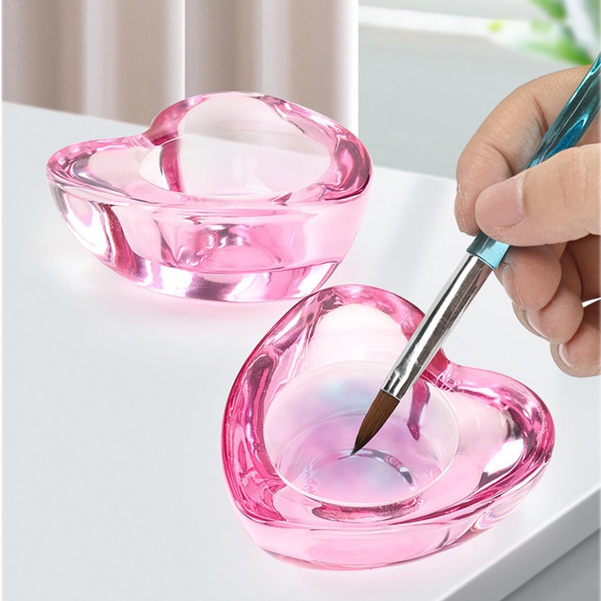 Crystal Glass Nail Dampen Dish Cup for Nail Art | Nail Monomer Dish Holder, For Acrylic Liquid & Powder