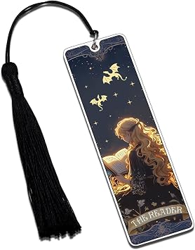 The Reader Dragon Bookmark Gifts for Girls Book Lovers Gifts for Novel Readers Fantasy Bookmarks Book Markers for Reading Women Dark Romance Merch Tarot Bookmark Book Accessories Christmas Stockings