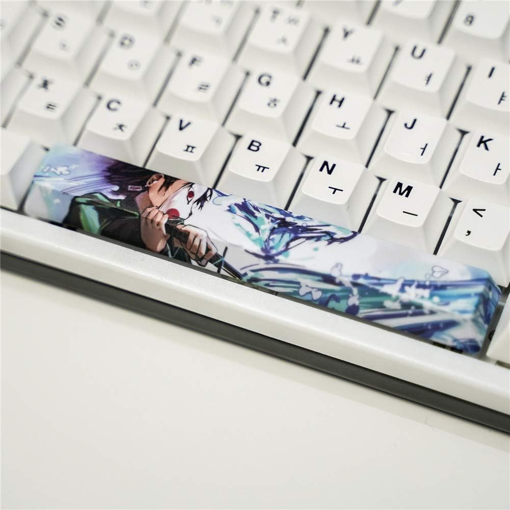 Benemate 5-Side Dye-subbed PBT Spacebar Keycap, 6.25U 6.25X Custom OEM for DIY Cherry MX Gaming Mechanical Keyboard, Demon Slayer
