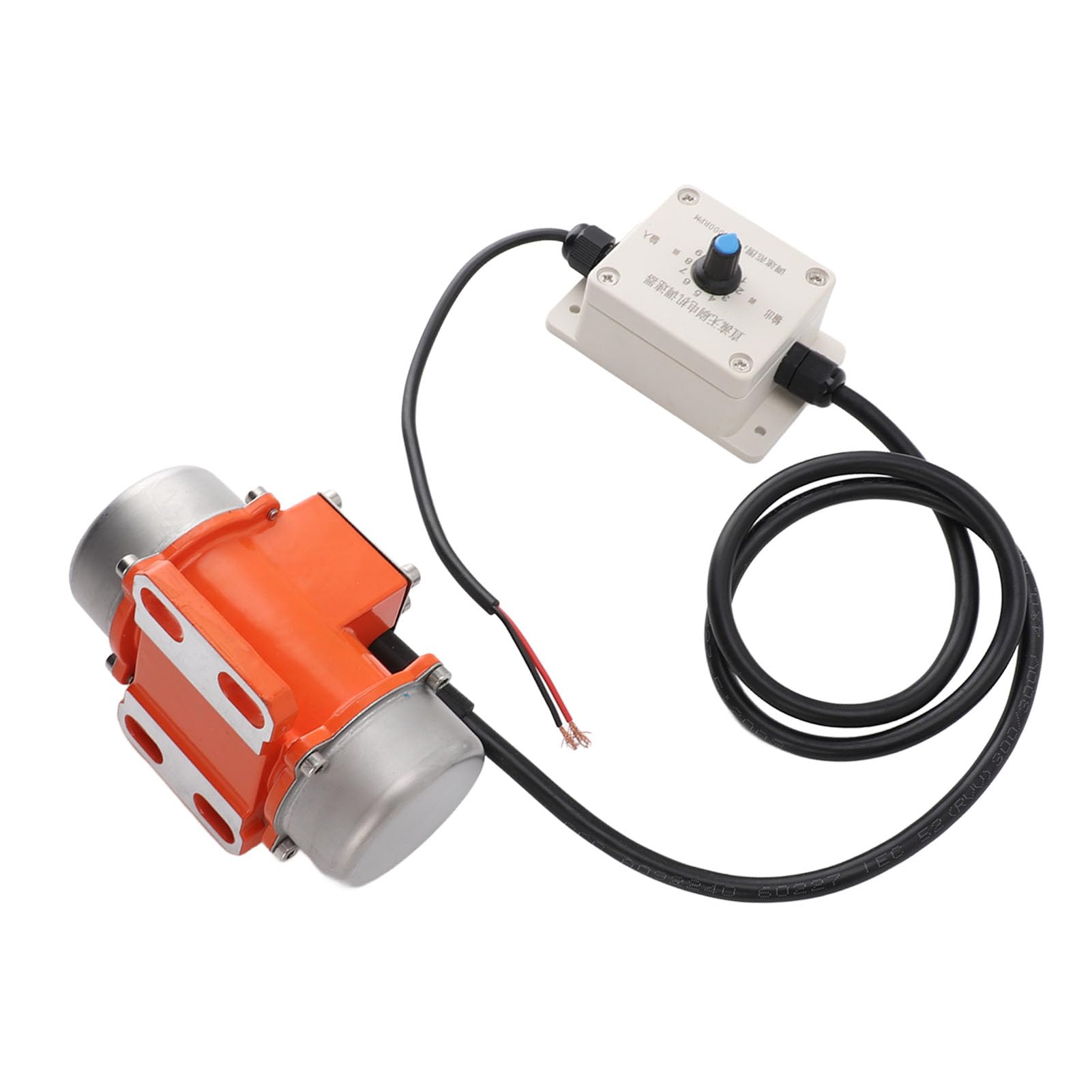 Motor de vibración de 12V Aluminio Aleación de aluminio 4000 rpm Velocidad ajustable Vibrador de concreto de CC sin escobillas para equipos Construcción de minería (15W)
