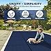 Lynkron Pool Safety Cover for Inground Pools, Heavy-Duty Winter Pool Cover, Rectangle Mesh/Solid Swimming Pool Covers, Triple Stitched for High Strength & UV Protection，Blue