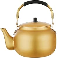 Vista 1 de YUHANG Hervidor de té de aluminio, mango antiquemaduras, adecuado para vino, sopa o cualquier bebida, teteras de camping, fiestas de barbacoa