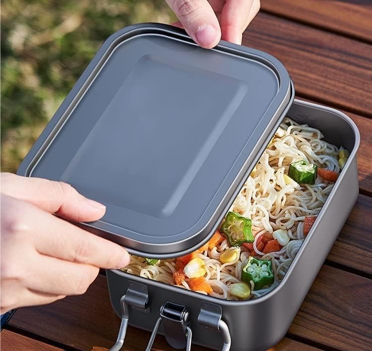 3PCS Outdoor Pure Titanium Lunch Box Multifunctional Portable Lunch Box (800ml A)