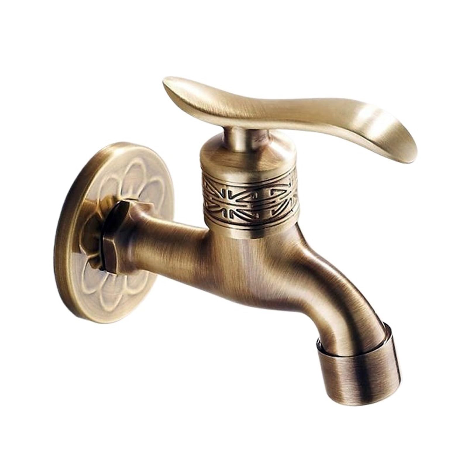 Grifo lavadora de pared YT-5161-B para eliminar fugas con latón antiguo