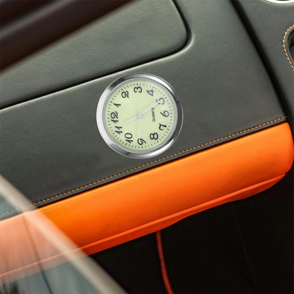 iplusmile 2pcs Car Dashboard Clock Luminous Tiny Automotive Timepiece for Vehicles Easy to Install Vents Dashboards for Cars Trucks and Motorcycles