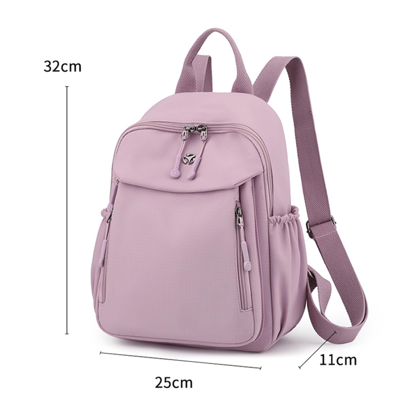 Zaino Scuola Superiore Zaino da donna in nylon, tinta unita, impermeabile, viaggio, casual, for la scuola, for ragazze, a tracolla