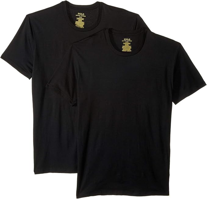POLO RALPH LAUREN mens Slim Fit Cotton V-neck Tee Undershirt (pack of 3)