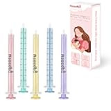Baby Medicine Dispenser Syringe For Children,Oral Syringes, Liquid Plastic Syringe Without Needle,Leak proof Dosing Tools,5 Uniquely Colour Syringes - 5 Pack