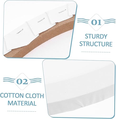 Miniatura 3 de 2 tableros ovalados de lona para pintar de algodón imprimado panel de lienzo ácido artista tableros de lona para profesionales, pintores de