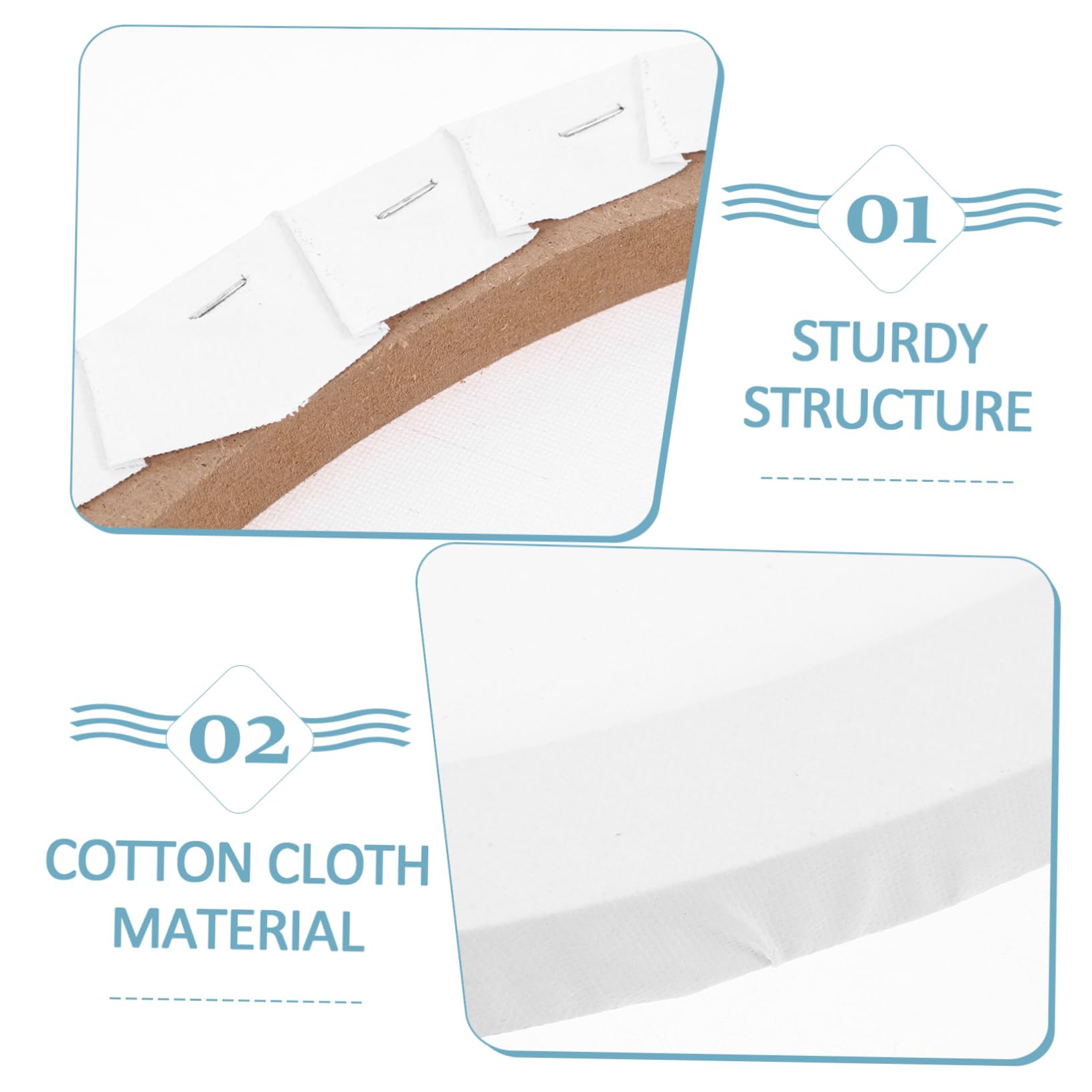 Toiles à Peindre Ovales Stable et Permanent Cadre Créatif Lot de 2 en Coton pour Peinture DIY et Artistes Étudiants