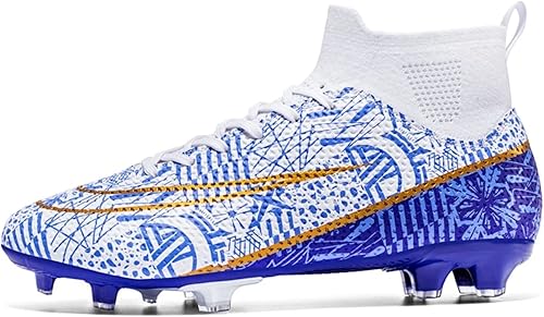 TLULY Botines de fútbol para niños cómodas botas de fútbol para correr