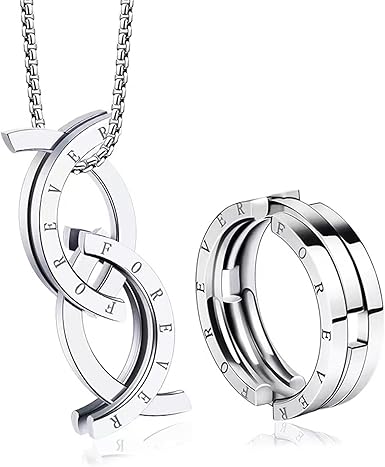 Unique Deformation Ring Fidget Necklace 