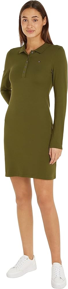 tommy hilfiger olive green dress Tommy Hilfiger Size 16 Navy/Green/White Stripe Pre-Owned Ladies Dress main image 0