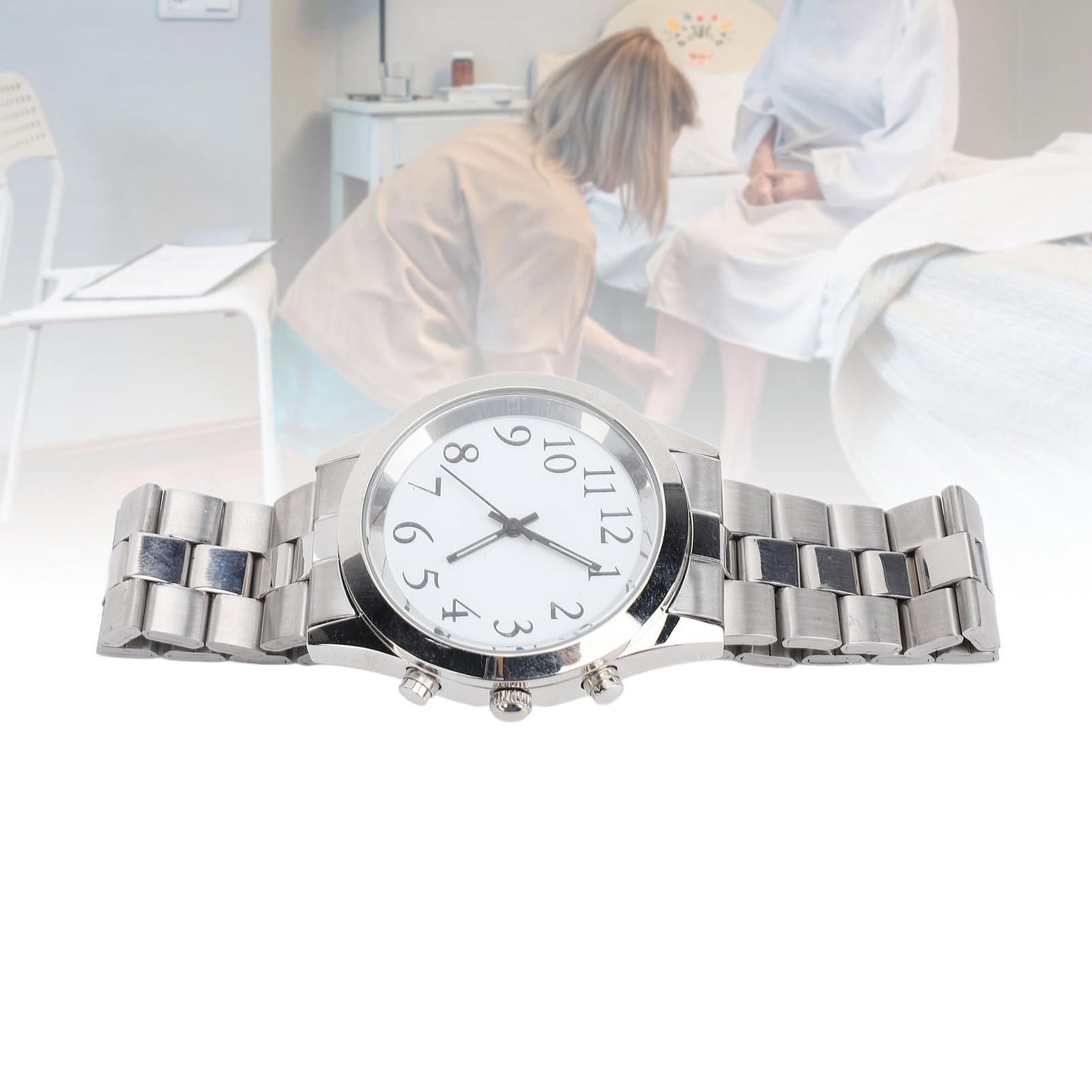 KUIDAMOS Orologio Parlante Analogico con Sveglia - Impostazione Semplice per Utenti Non Vedenti - Voce Ampia e Chiara - Uomini e Donne
