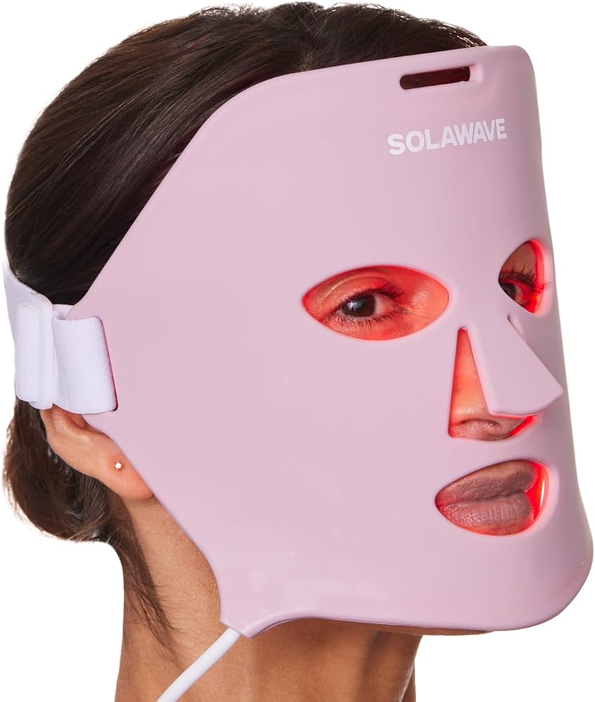 SOLAWAVE LEDライトセラピーFace Mask Amazon.com : Solawave Red Light Therapy Mask for Face | Red & Near