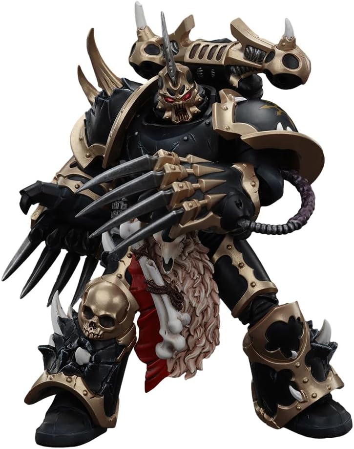 JOYTOY-Warhammer The Horus Heresy 1:18 Action Figure Chaos Space Marines Black Legion Chosen with Lightning Claws-Collection Model Birthday Gifts