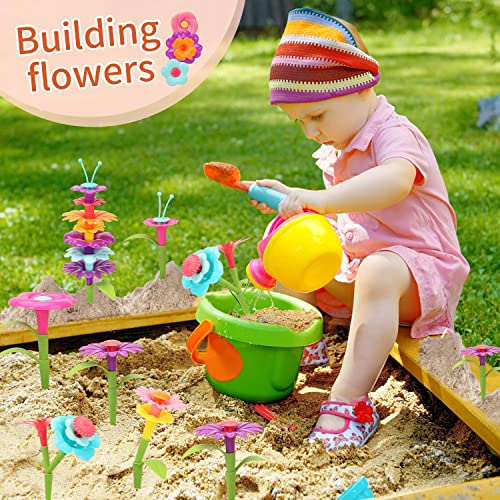 BananMelonBM 176 PCS Flower Garden Building Toys for Girls Boys Gifts,Stacking Game for Toddlers playset for Kids Ages 3,4,5,6,7 Year Old,Educational Activity STEM Toys - Image 3