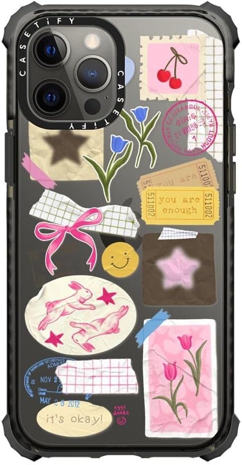 CASETiFY Ultra Impact iPhone 12 Pro Max Case [9.8ft Drop Protection] - You are Stars Collage - Clear Black