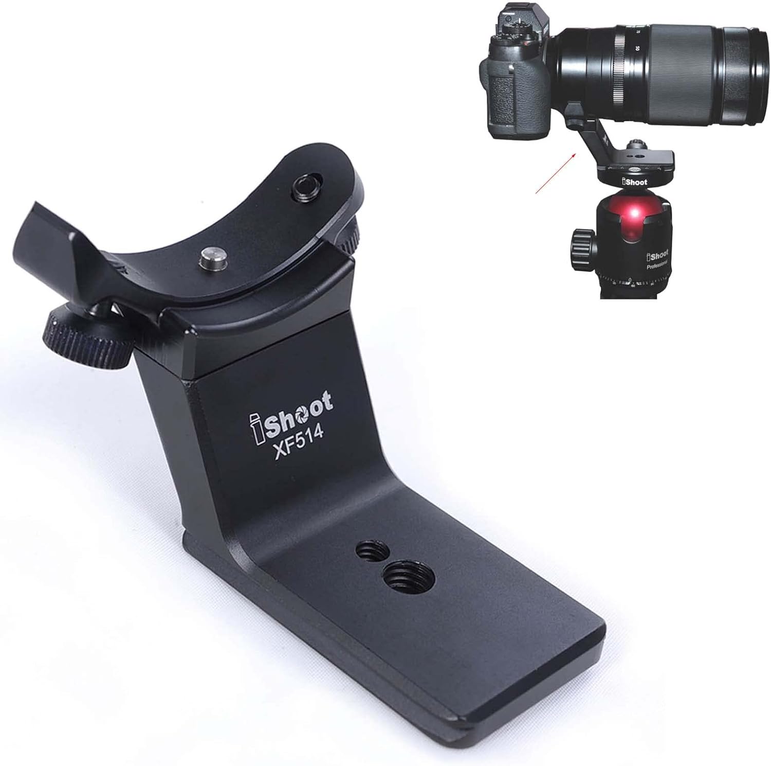 CNC Precisely Machined Metal Lens Collar Replacement Base Foot Stand Adapter for Fuji XF 50-140mm F2.8 R LM OIS WR Telephoto Lens Tripod Mount Ring-Bottom is Camera Quick Release Plate Feature