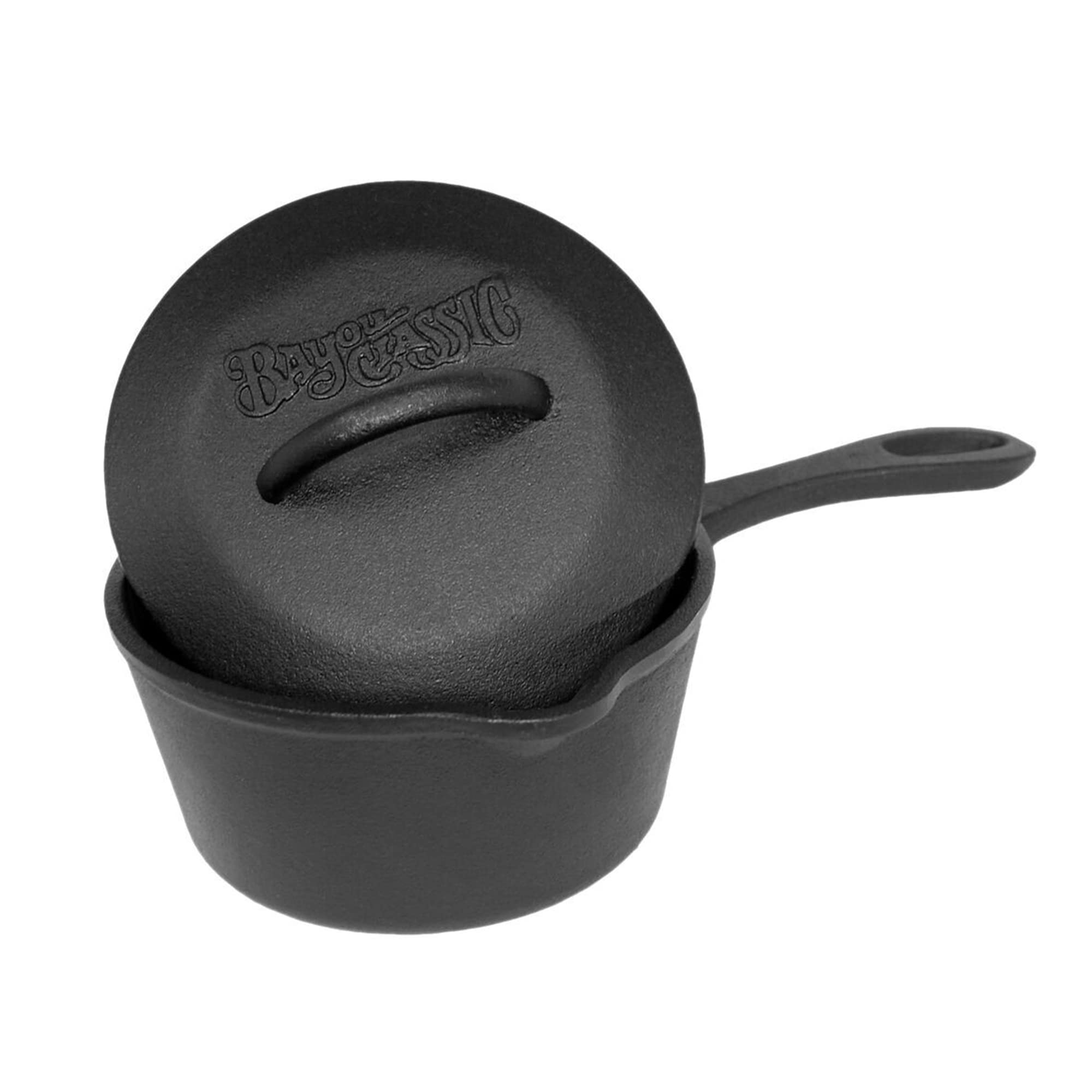 Bayou Classic 7441 7441-1-qt Saucepan with Self-Basting Lid, 1-qt, Black