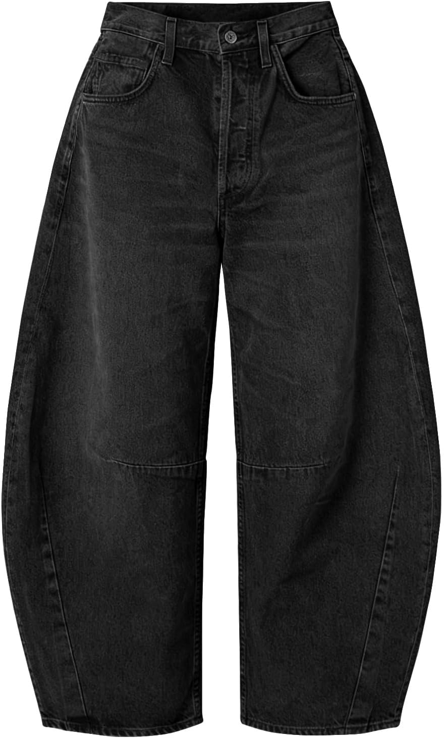 EXLURA Womens Barrel Jeans Wide Leg Y2K Boyfriend Denim Pants Hip Hop Vintage Baggy Jeans Cotton Mid-Low Elastic Waist Pants
