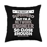 Network Engineer Gifts co. Funny Network Engineer Graphic Information Technology Gift Throw Pillow, 18x18, Multicolor